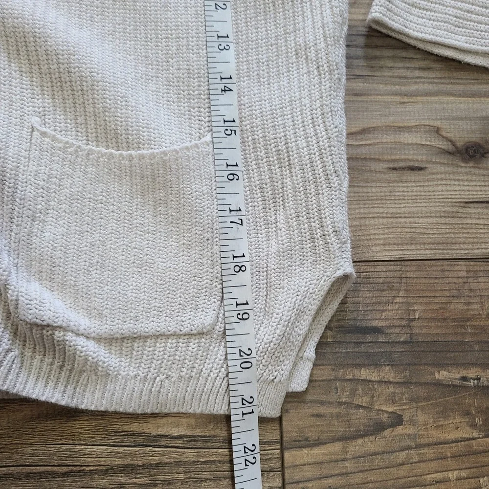 Gap Kids Youth XXL‎ 13 YRS Button Front Cream 2 Pocket Knit Grandpa Cardigan